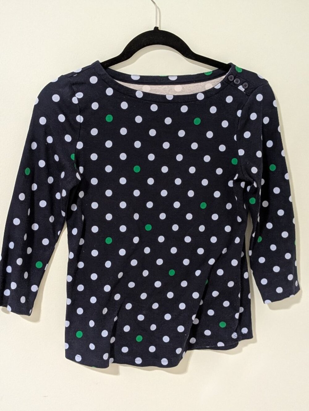 Macy's Charter Club - Navy Blue Polka dot Top
